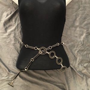 Beautiful Black Vintage Chain Belt